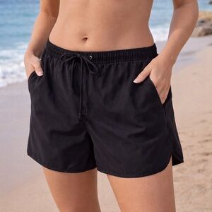 Target Kona Sol Pull On Swim Cover Up Shorts Black Size Large